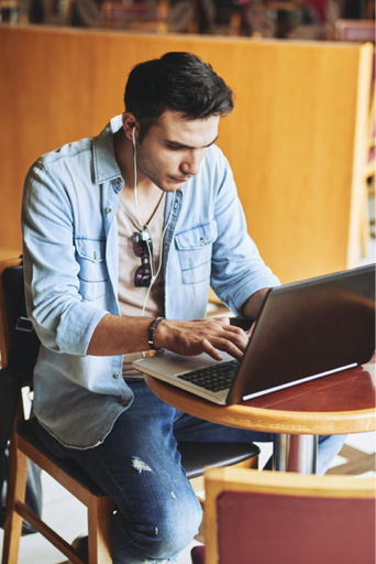 freelance web developers - in coffee shop
