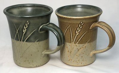 Two mugs with silky matte glaze