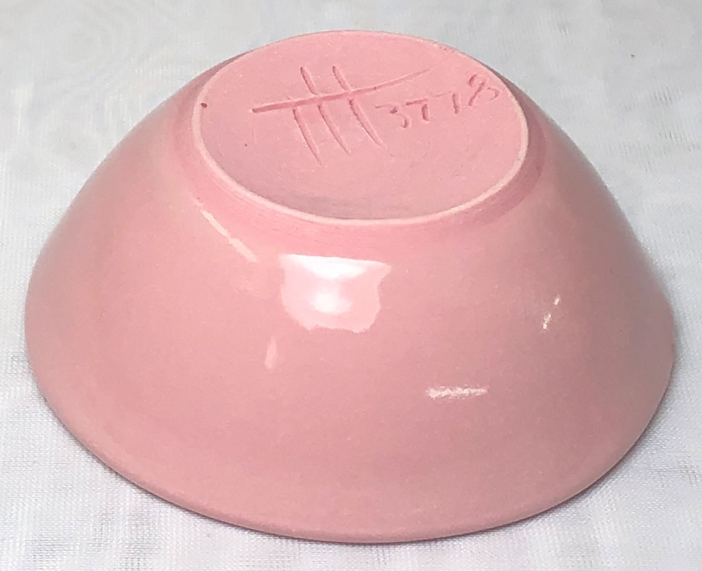 Pink porcelain bowl