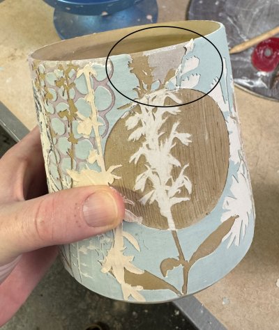 Pottery slips are flaking off during drying