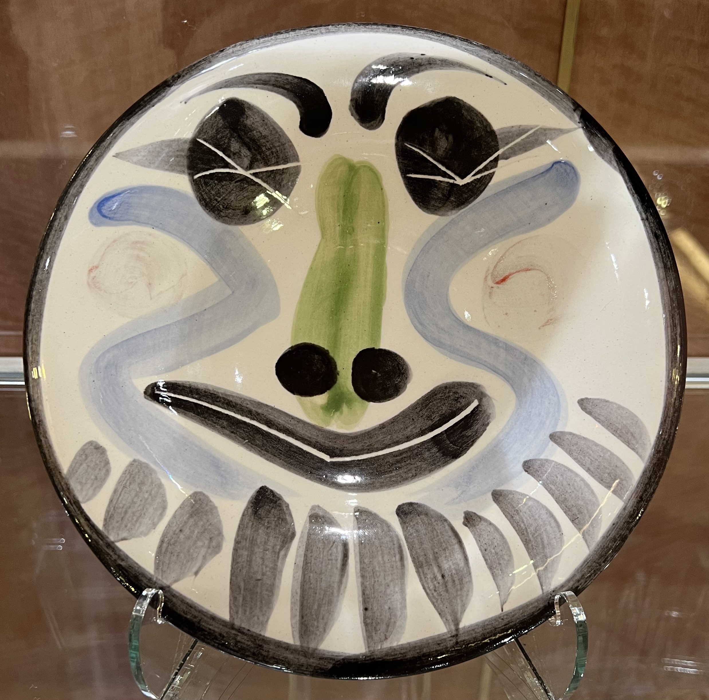 Picasso low fire plate clear glaze
