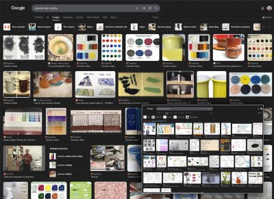 Black glazes made using stains are safer.