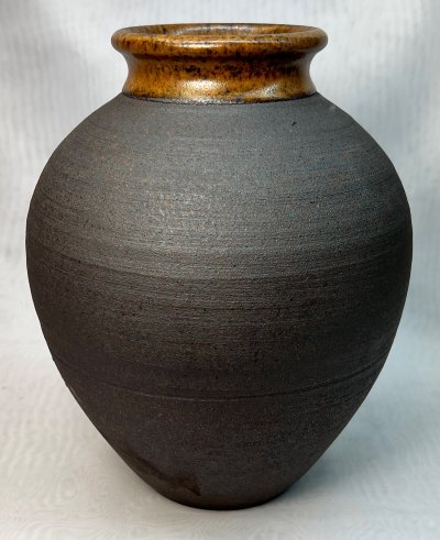 Fire-Red reduction fired vase