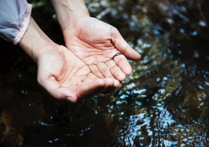 Hands in Water