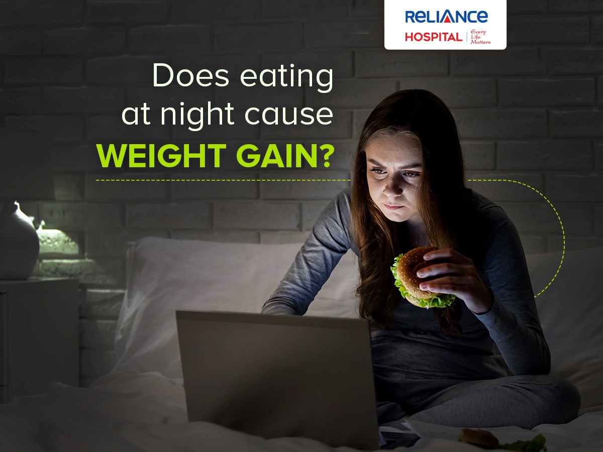 Does eating at night cause weight gain?