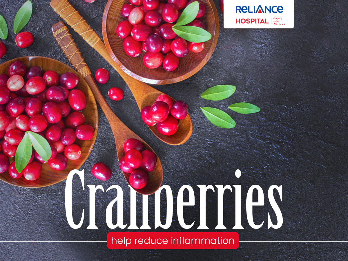 Cranberries help reduce inflammation