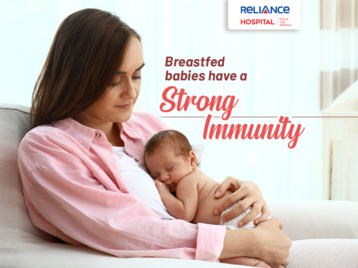 Breastfed babies have a strong immunity