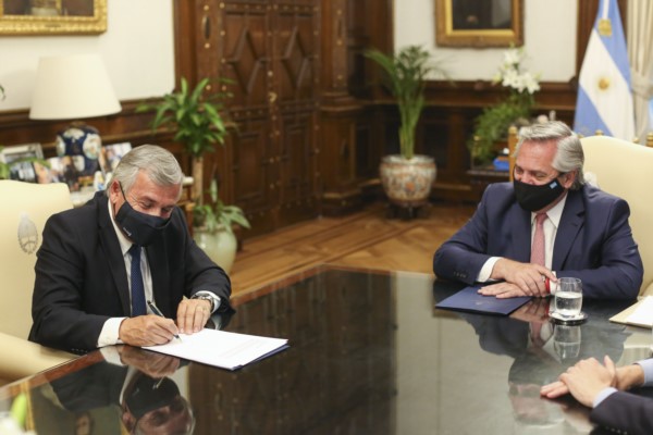 El jujeño Gerardo Morales estuvo in situ en la Casa Rosada.