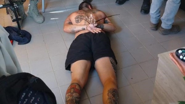 Marcos Antonio Álvarez, en el momento de ser detenido por la Policía.