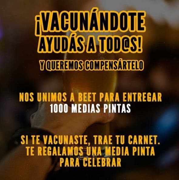 En Tucumán regalan cerveza para que los jóvenes se vayan a vacunar