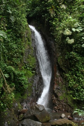 Waterfall angling down