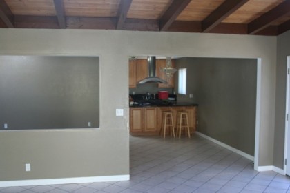 Dining room and kitchen, viewed from family room