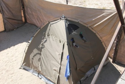 My tent on the ground level