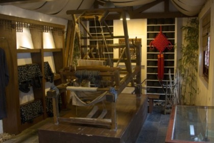 Inside the cotton mill displays