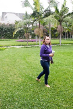 Barefoot in the grass