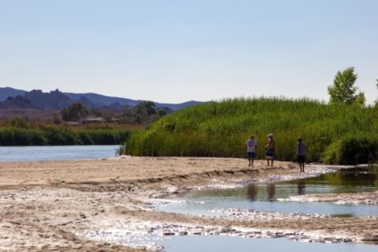 Walking the sand bar