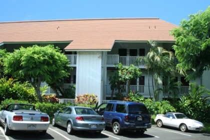 Our vehicle and the condo building