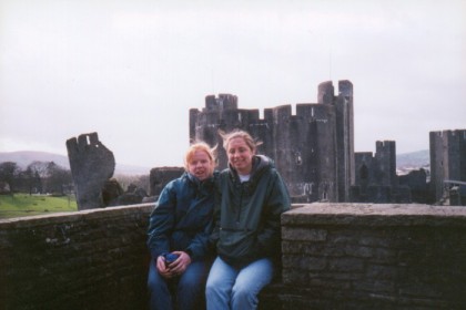 Chryssi and Barlo at Caerfilly (sp?) Castle