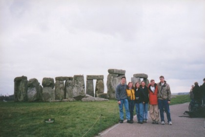 Mark, Chryssi, Spike, Barlo, Ryan and me at Stonehenge