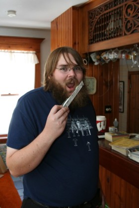 Lucas demonstrates proper brushing technique