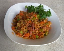 Korean Inspired Gochujang Ham Fried Rice