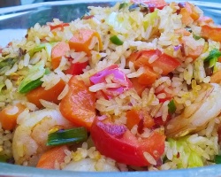 Shrimp Fried Rice with Sichuan Chili Oil