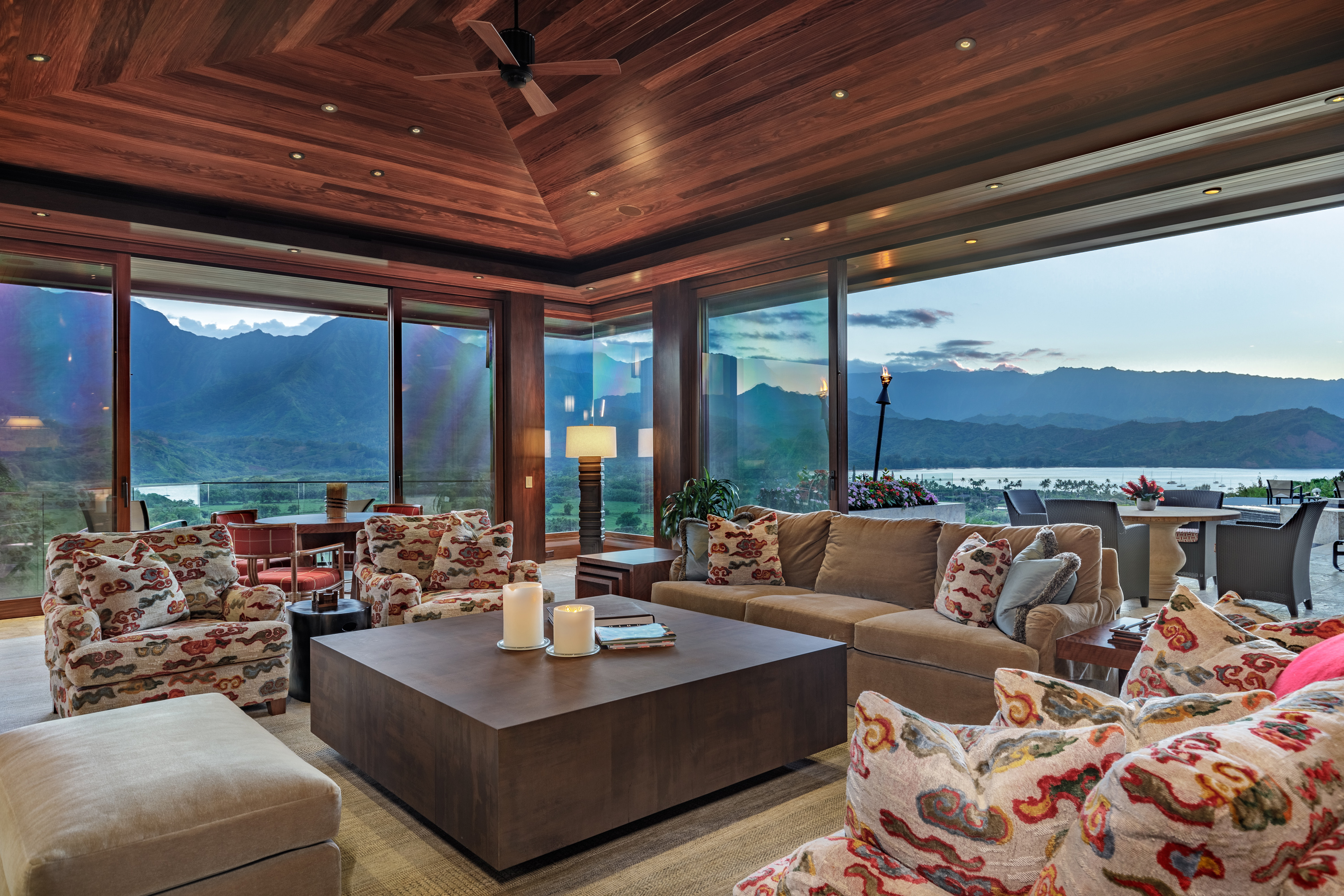 living room in 5121 Hanalei Plantation Road, Kauai Princeville