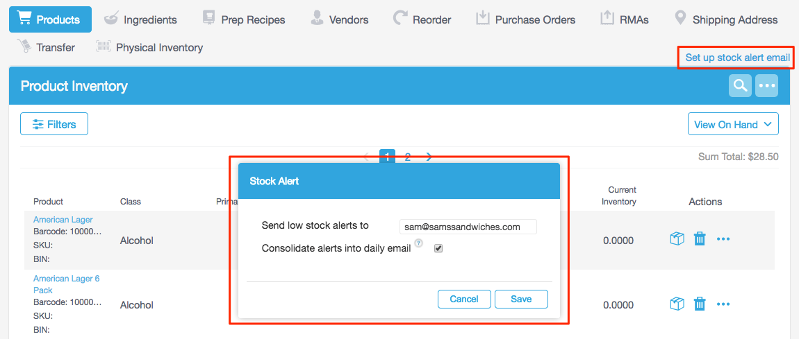 Action Alert Save Americans With >> Low Stock Alerts Reordering For Qsr Tsr Revel Systems Help Site Action Alert Save Americans With >> Low Stock Alerts Reordering For Qsr Tsr Revel Systems Help Site