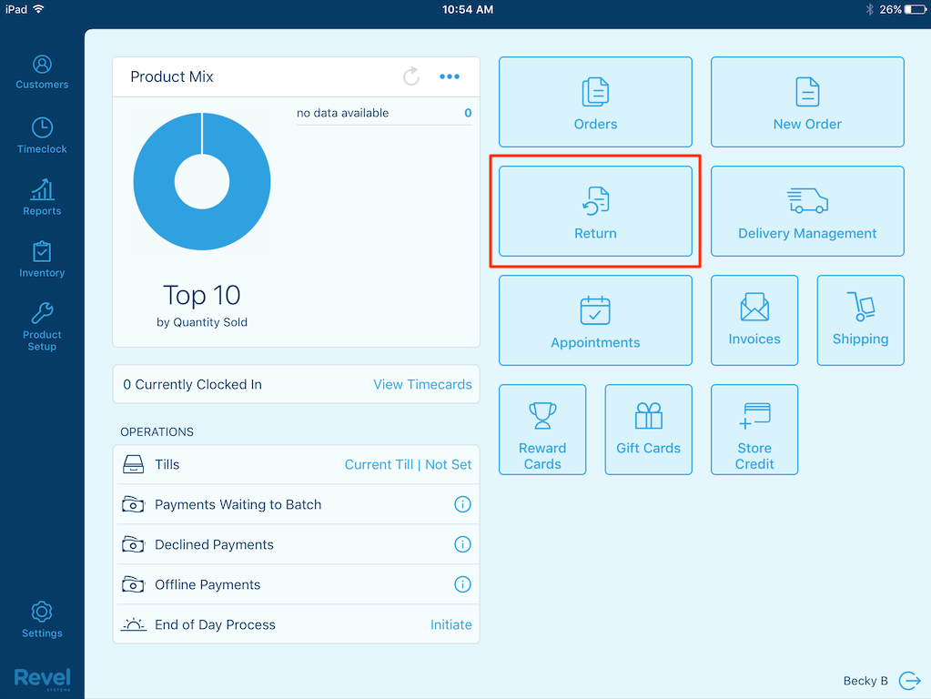 Refund, Void, Comp, or Exchange Items