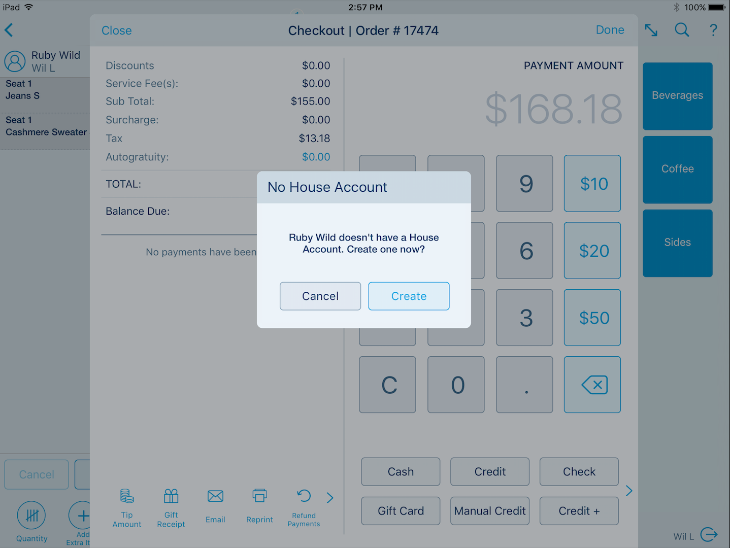 House Accounts on the POS