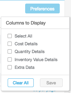 ingredient inventory log revel systems help site