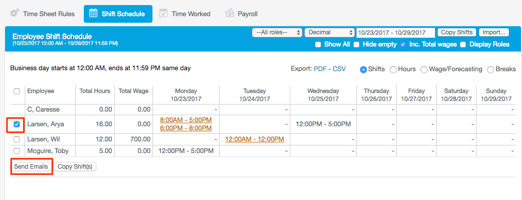 creating shift schedules revel systems help site