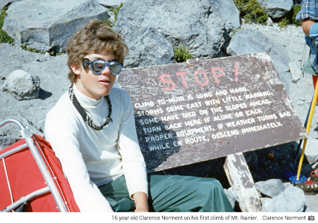 16 year old Clarence on the way to Camp Muir