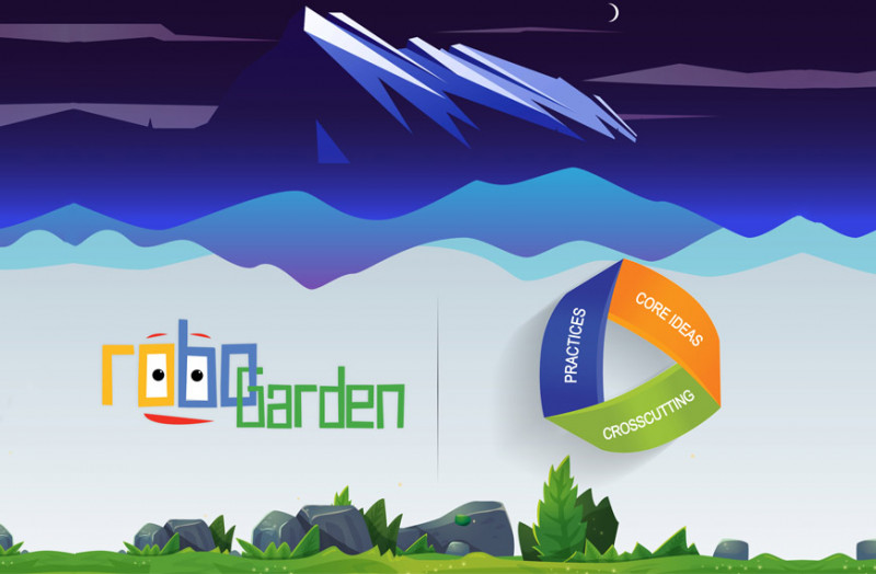 Carton image to show tutorial on integration of NGSSconcept in RoboGarden