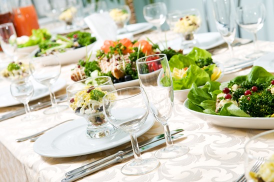 Salads from herb garden in museum