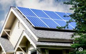 solar panels on a house
