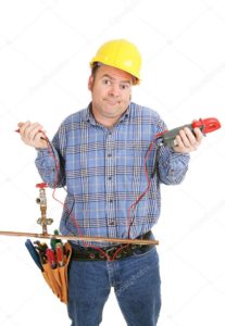 A Shady Contractor Looking Lost and Confused