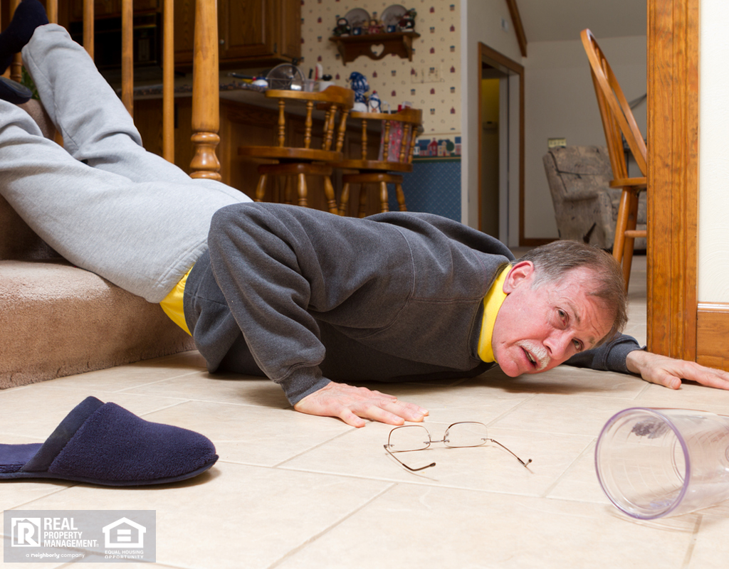 San Marcos Man Falling Down the Stairs