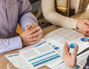 Norwalk Couple Meeting with a Financial Advisor