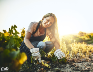 Wallingford Woman Gardening in Her Backyard