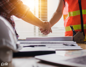 New Haven Contractor and Property Owner Shaking Hands