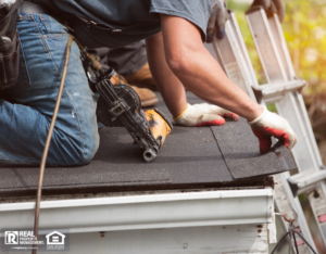 roofers installing new roof on house