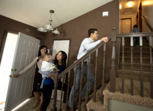 Property Manager Showing Residents Around the Raleigh Rental Property