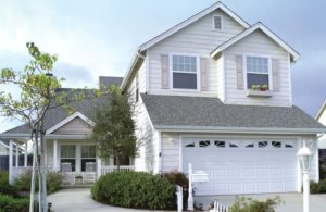 Front View of a Single-Family Residence