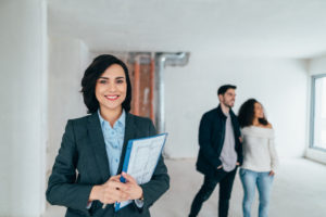 a temecula property manager showing a rental home to prospective tenants