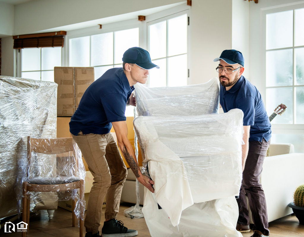 Men Moving Furniture into a New Pacific Beach Rental Home