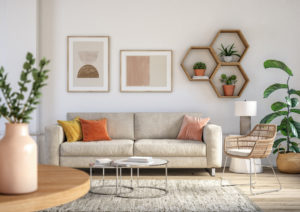 Coconut Grove Living Room with a Myriad of Helpful Houseplants