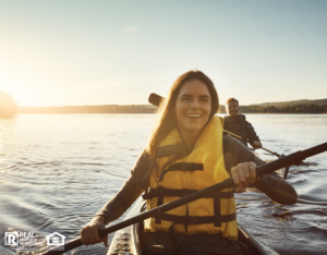 Orlando Woman Wearing a Lifejacket while Kayaking