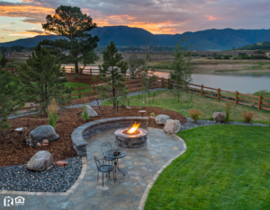 A Newly Landscaped Backyard in a Goddard Rental Property