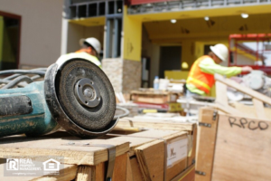 Construction workers on real estate project